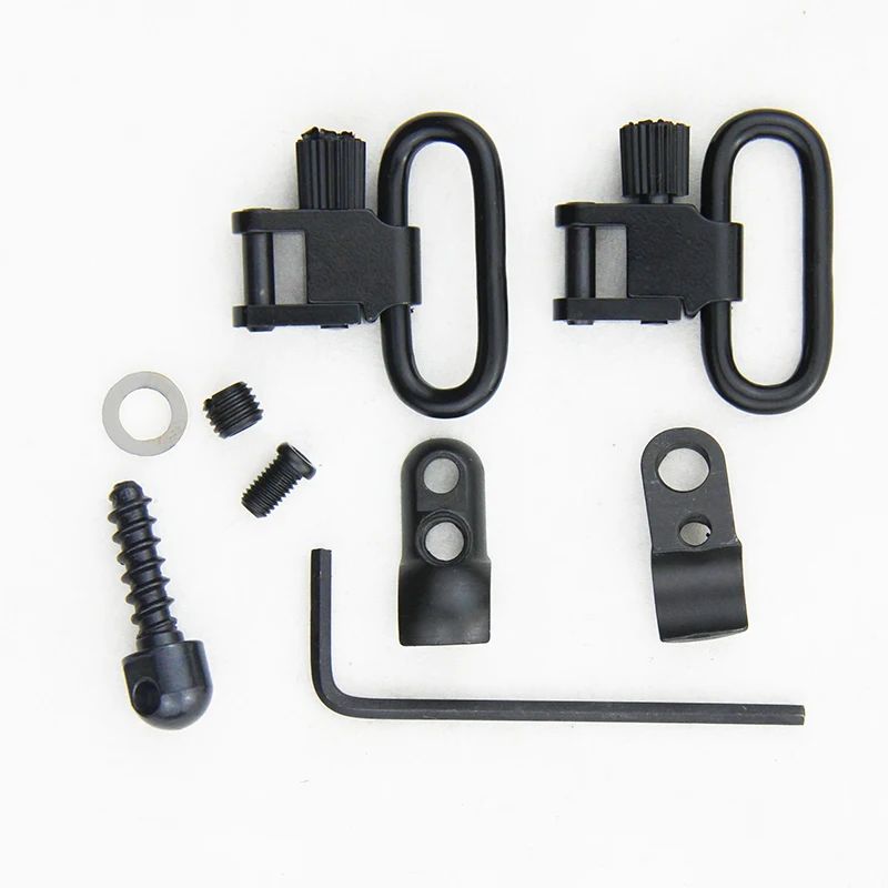 1 Set QD Detachable 1'' Rifle Sling Mount Kit .22 Cal Split Band With Barrel Tube Magazine Dia Of .430"-450" Hunting Accessories |