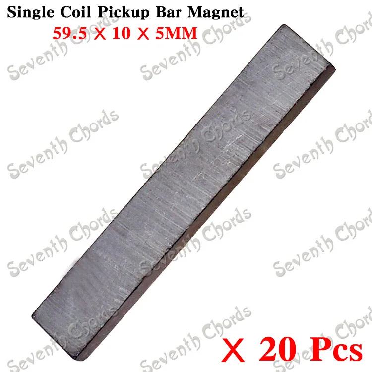 

20 Pcs Bar Magnet for Electric Guitar Single Coil Pickup Producing / 59.5MM*10MM*5MM