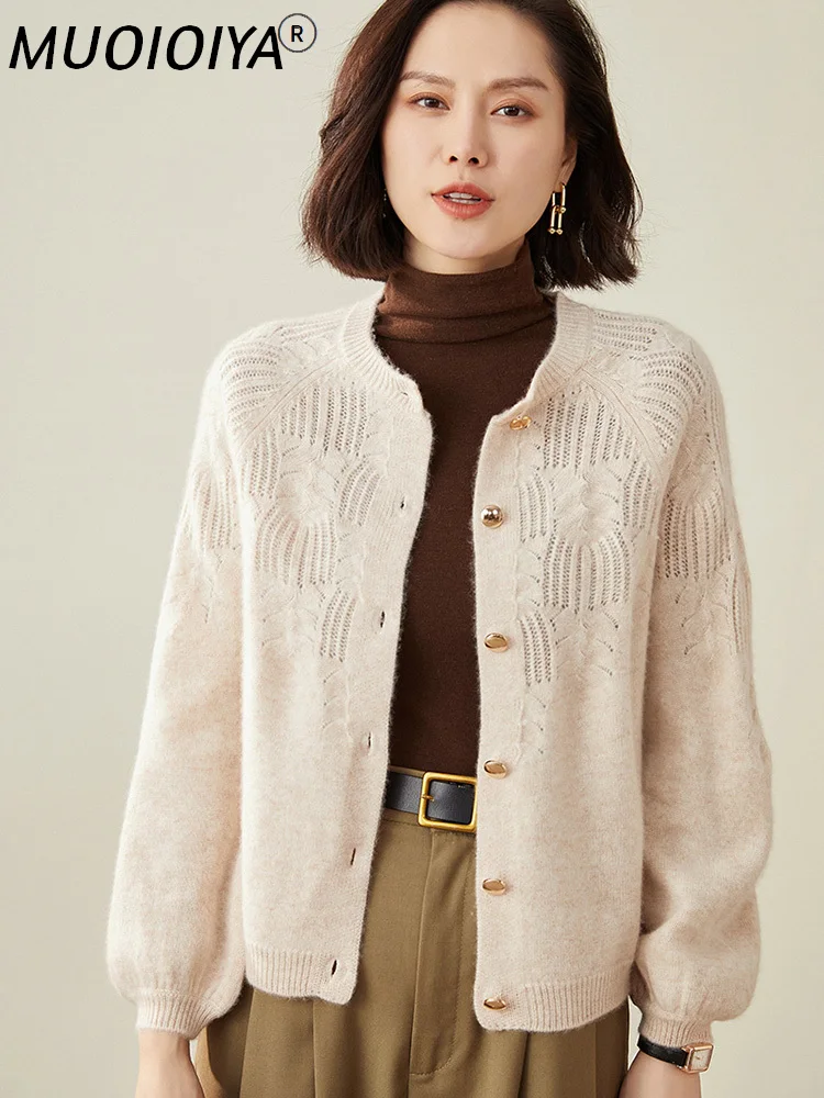 100% Pure Cashmere Knitted Jumpers Female Oneck Jackets Winter 2022 New Long Sleeve Cardigans for Woman Hollowed Out Fashion Top
100% Pure Cashmere Knitted Jumpers Female Oneck Jackets Winter 2022 New Long Sleeve Cardigans for Woman Hollowed Out Fashion Top