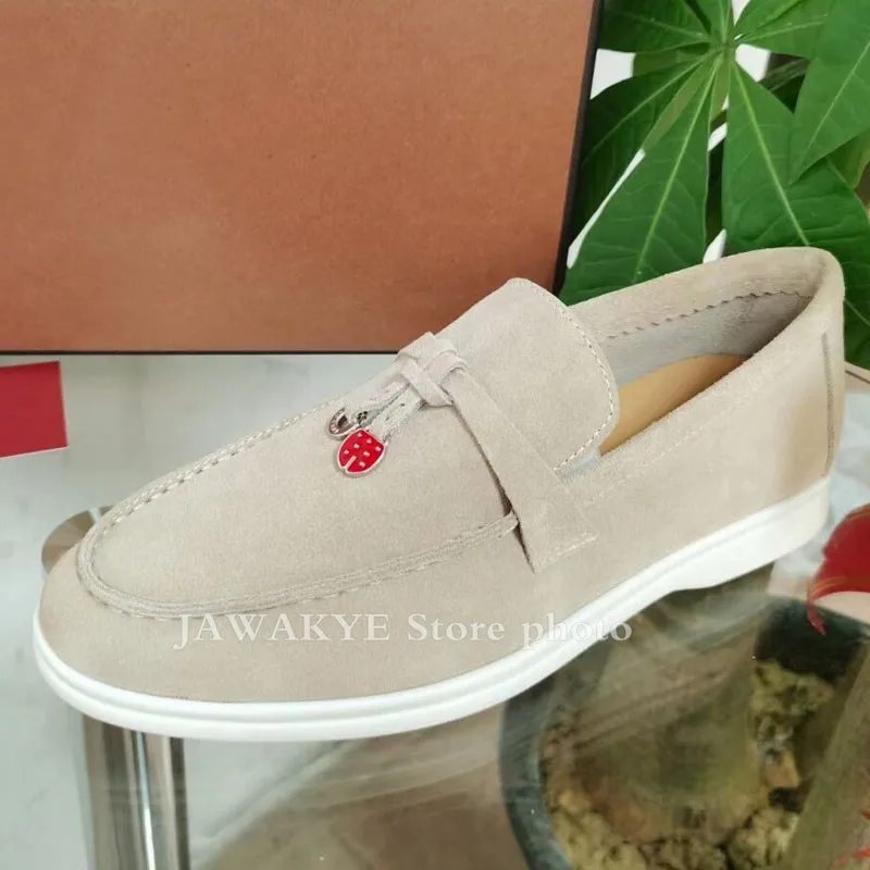 High-quality Suede Slip on Loafers Shoes for Women Round toe Flat Shoes Inlay edge Tassel Metal Pendant Design Formal Walk Shoes
High-quality Suede Slip on Loafers Shoes for Women Round toe Flat Shoes Inlay edge Tassel Metal Pendant Design Formal Walk Shoes