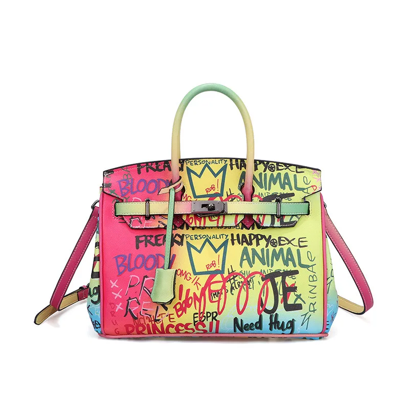 Rainbow Color Luxury Handbags Women Handbags Designer Graffiti Crossbody Bags For Women 2020 Ladies Handbags and Pursses
Rainbow Color Luxury Handbags Women Handbags Designer Graffiti Crossbody Bags For Women 2020 Ladies Handbags and Pursses