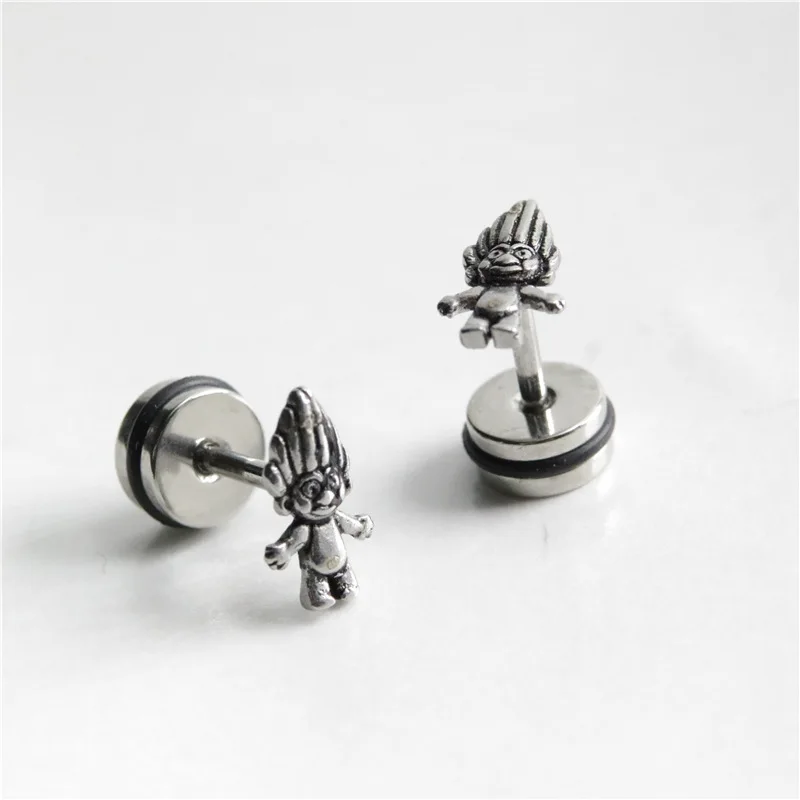 Hip Hop Style Silver Color Earring Retro Stainless Steel Cartoon Characters Men Earring Trendy Man Nightclub Party Jewelry Gifts 
Hip Hop Style Silver Color Earring Retro Stainless Steel Cartoon Characters Men Earring Trendy Man Nightclub Party Jewelry Gifts