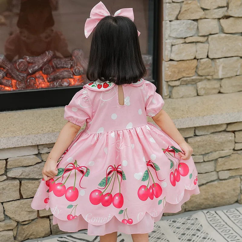 3PCS Lolita Girls Dress Kids Cherry Printed Dresses Baby Princess Infant Birthday Baptism Ball Gowns Children Boutique Clothes
3PCS Lolita Girls Dress Kids Cherry Printed Dresses Baby Princess Infant Birthday Baptism Ball Gowns Children Boutique Clothes