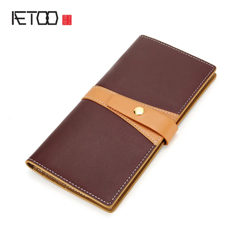AETOO New fashion top layer cowhide ladies wallet European and American trend long card holder leather wallet
AETOO New fashion top layer cowhide ladies wallet European and American trend long card holder leather wallet