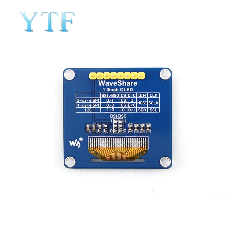 Raspberry Pi 4B SH1106 1.3-Inch OLED Screen/Module Display 12864 Blue Straight Pin Header
Raspberry Pi 4B SH1106 1.3-Inch OLED Screen/Module Display 12864 Blue Straight Pin Header