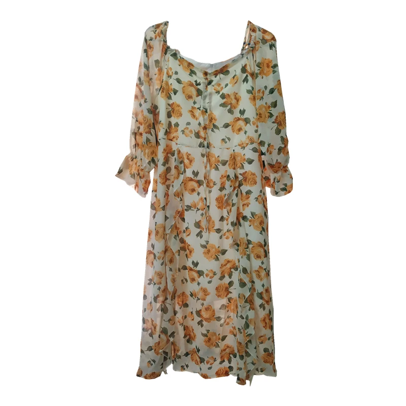 2021 summer women's large-size loose Chiffon one-shoulder dress sexy girl dress fashion print beach skirt suitable size L-4XL
2021 summer women's large-size loose Chiffon one-shoulder dress sexy girl dress fashion print beach skirt suitable size L-4XL