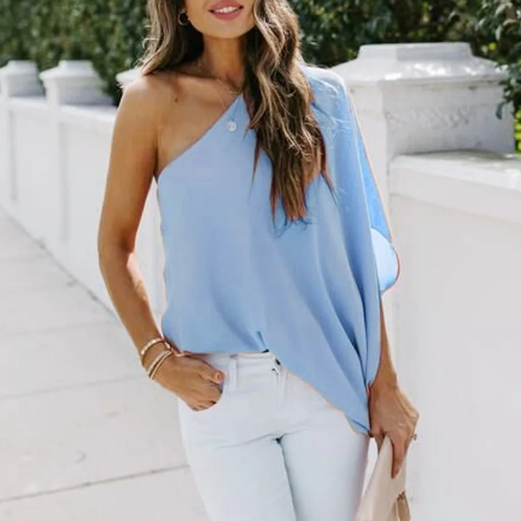 blouse women Off One Shoulder Oversized Batwing Sleeve Asymmetric Summer Shirts Tops Casual blusas mujer de moda 2021 платье
blouse women Off One Shoulder Oversized Batwing Sleeve Asymmetric Summer Shirts Tops Casual blusas mujer de moda 2021 платье