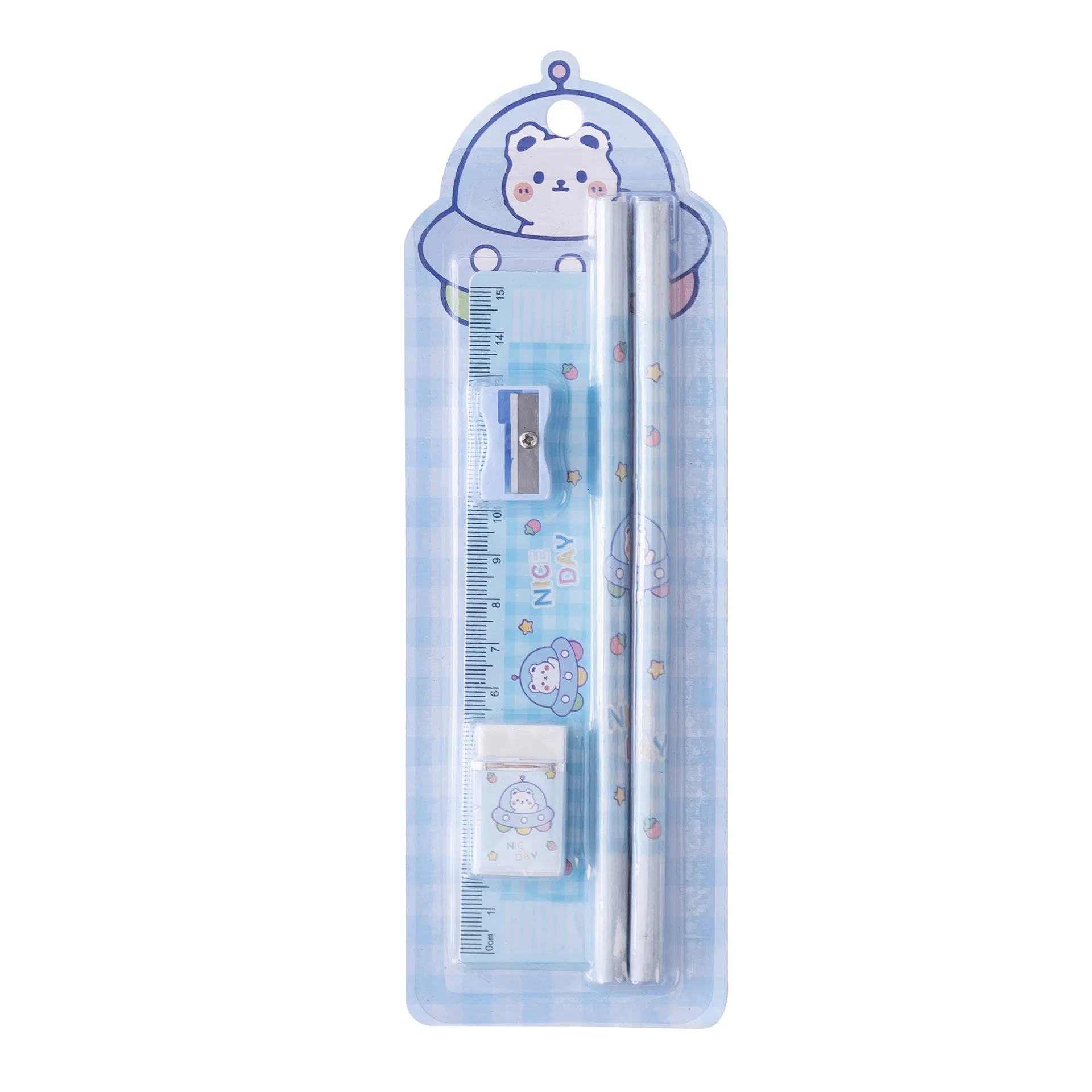 Kawaii Gift Cartoon Stationery 5-piece Set Student Pencil Eraser Sharpener Ruler Student Supplies Cute Stationery Drawing Pencil
Kawaii Gift Cartoon Stationery 5-piece Set Student Pencil Eraser Sharpener Ruler Student Supplies Cute Stationery Drawing Pencil
