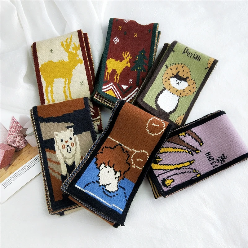 2020 Christmas 140cm Long Shawls Collar Neck Warm Neckerchief Double-sided Scarves Soft Thick Cartoon Elk Pattern Knitted Scarf
2020 Christmas 140cm Long Shawls Collar Neck Warm Neckerchief Double-sided Scarves Soft Thick Cartoon Elk Pattern Knitted Scarf