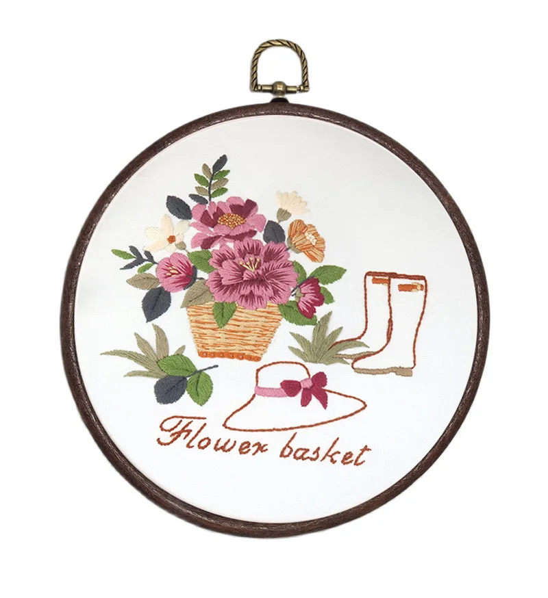 DIY Embroidery Kit Cross-Stitch Set with Frame for Beginner Flower Pattern Printed Handmade Sewing Arts Painting Craft Kit
DIY Embroidery Kit Cross-Stitch Set with Frame for Beginner Flower Pattern Printed Handmade Sewing Arts Painting Craft Kit