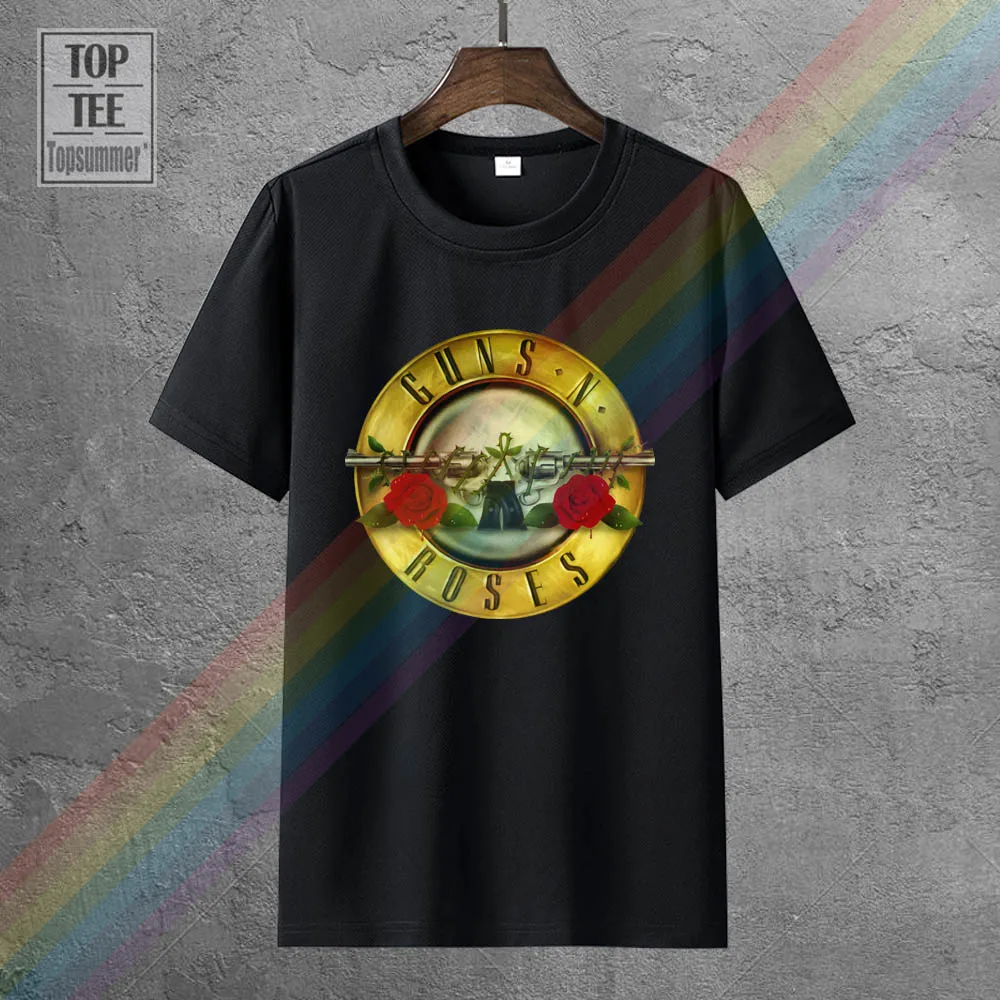 Черная футболка с логотипом Guns N Roses Bullet новинка Официальный Gnr для взрослых -
