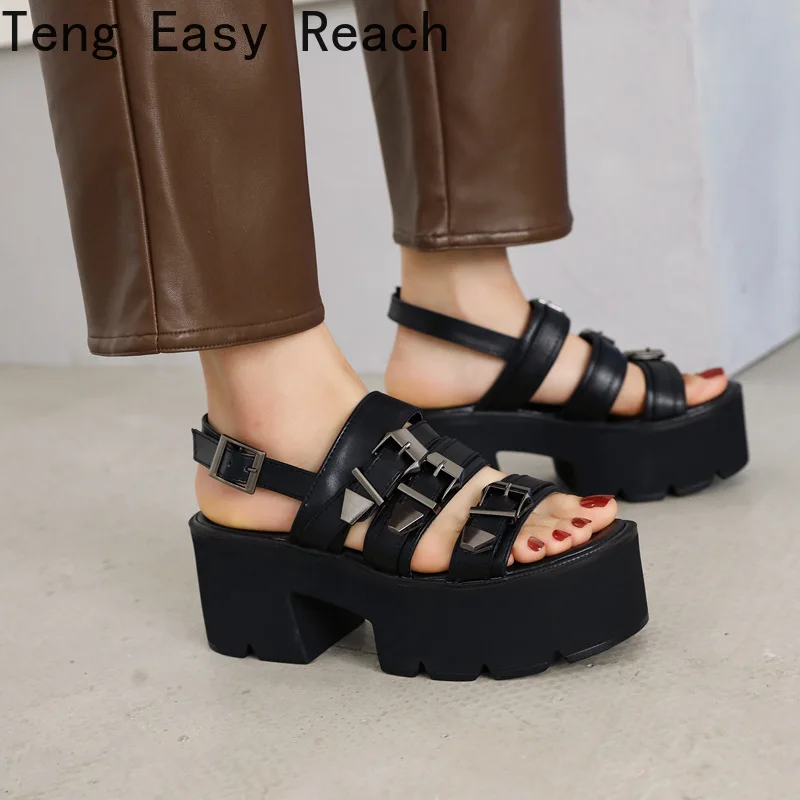 Platform Women Sandals Summer 2021 Female Shoes Woman Block Punk Heel Fashion Buckle Causal Sandals Ladies Black Brown
Platform Women Sandals Summer 2021 Female Shoes Woman Block Punk Heel Fashion Buckle Causal Sandals Ladies Black Brown