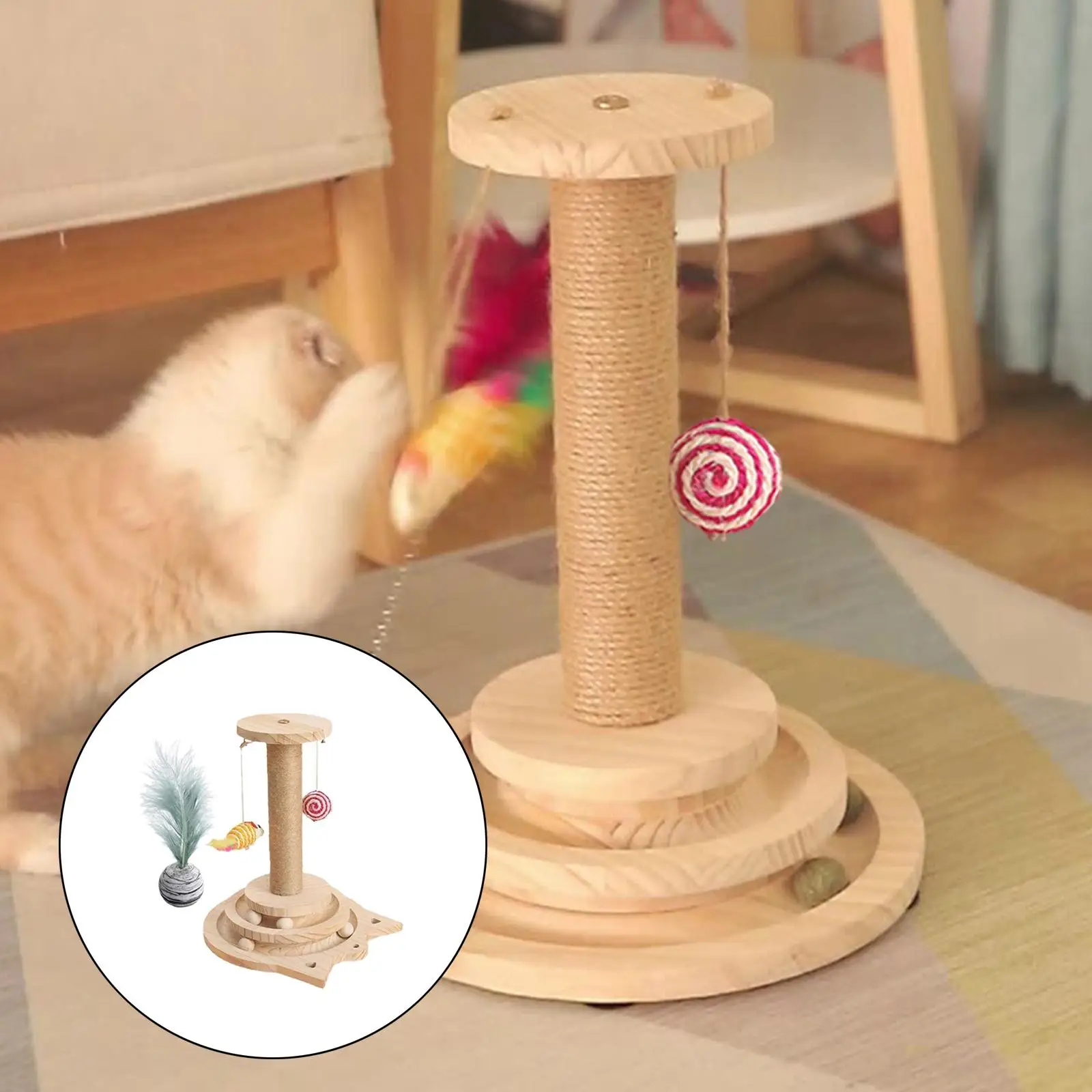 Wooden Cat Toys Ball Track with Cat Feather Tumbler Ball Toy for Pet Cat Interactive Kitten Toy Pet Supplies
Wooden Cat Toys Ball Track with Cat Feather Tumbler Ball Toy for Pet Cat Interactive Kitten Toy Pet Supplies