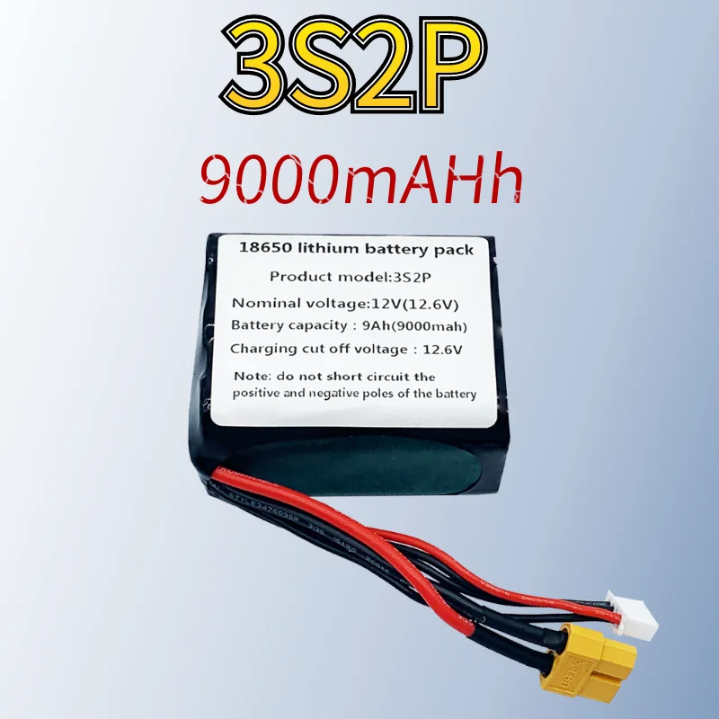 2021New 12V Battery12.6V 9000mAh 3S2P Li-ion Use Single Cell NCR18650GA Combination Suitable for Parrot Disco and Various Drones
2021New 12V Battery12.6V 9000mAh 3S2P Li-ion Use Single Cell NCR18650GA Combination Suitable for Parrot Disco and Various Drones