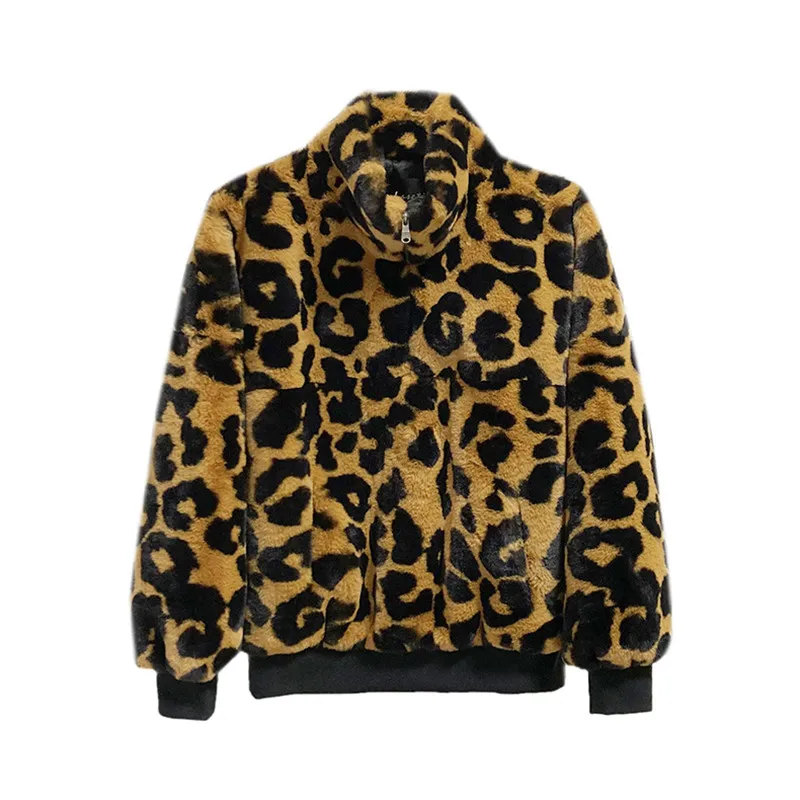 

Осень/Зима 2020 Новинка женская меховая куртка с леопардовым узором короткая куртка удобная и модная куртка A288