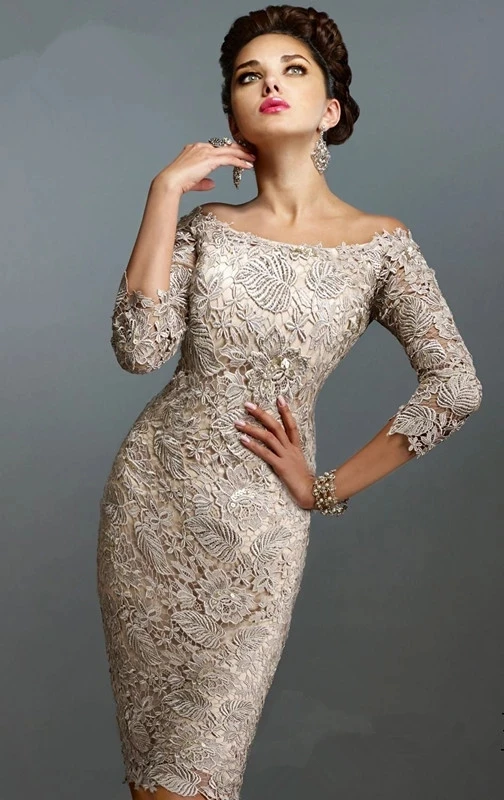 3/4 Sleeves Mother Of The Bride Dresses Sheath Lace Knee Length Plus Size Short Groom Mother Dresses For Wedding
3/4 Sleeves Mother Of The Bride Dresses Sheath Lace Knee Length Plus Size Short Groom Mother Dresses For Wedding