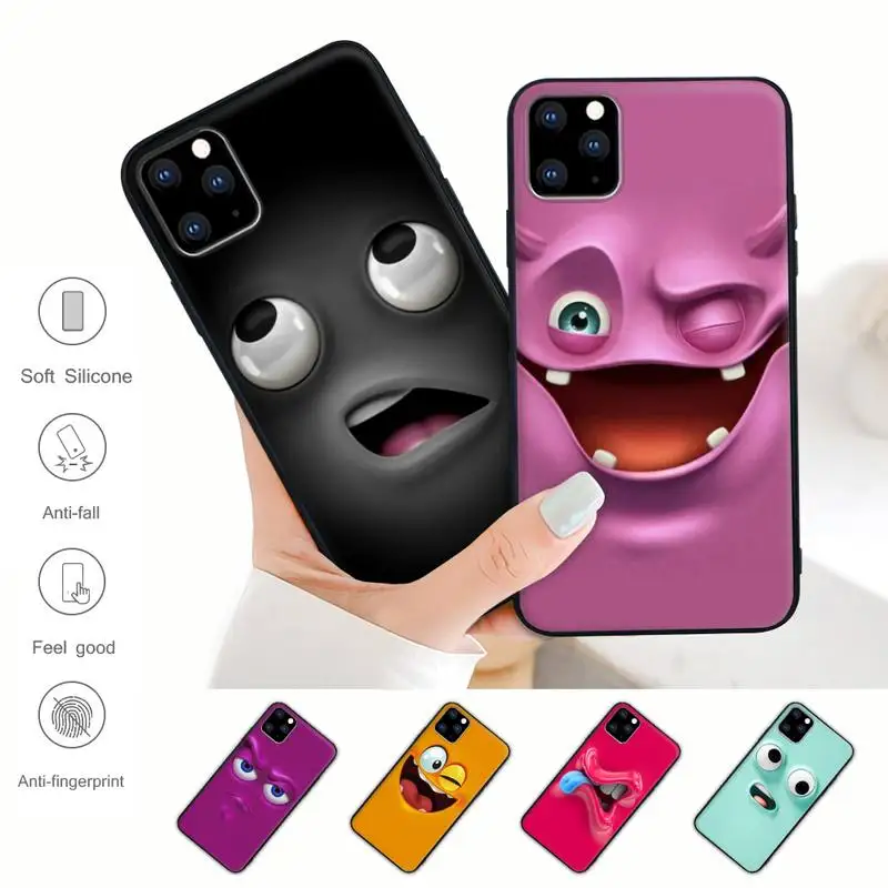 3D Funny Face Black Silicone Mobile Phone Cover For IPhone 12 11 Pro Max Xs X Xr 7 8 6 6s Plus 5 5s Se 2020 Case 
3D Funny Face Black Silicone Mobile Phone Cover For IPhone 12 11 Pro Max Xs X Xr 7 8 6 6s Plus 5 5s Se 2020 Case