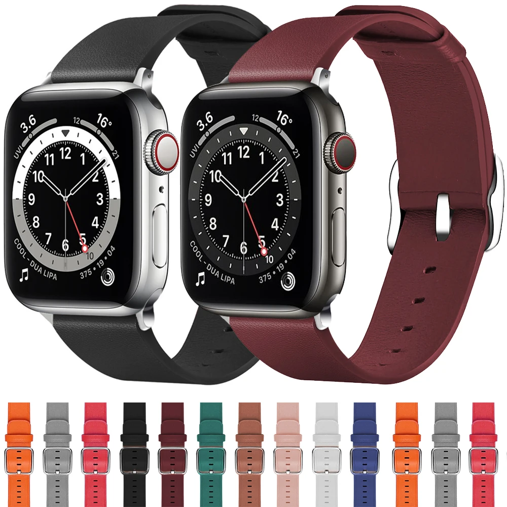 100% Genuine Cow Leather loop Bracelet Belt Band for Apple Watch 7 6 SE 5 4 42MM 38MM 44MM 40MM Strap for iWatch 6 5 4 Wristband
100% Genuine Cow Leather loop Bracelet Belt Band for Apple Watch 7 6 SE 5 4 42MM 38MM 44MM 40MM Strap for iWatch 6 5 4 Wristband