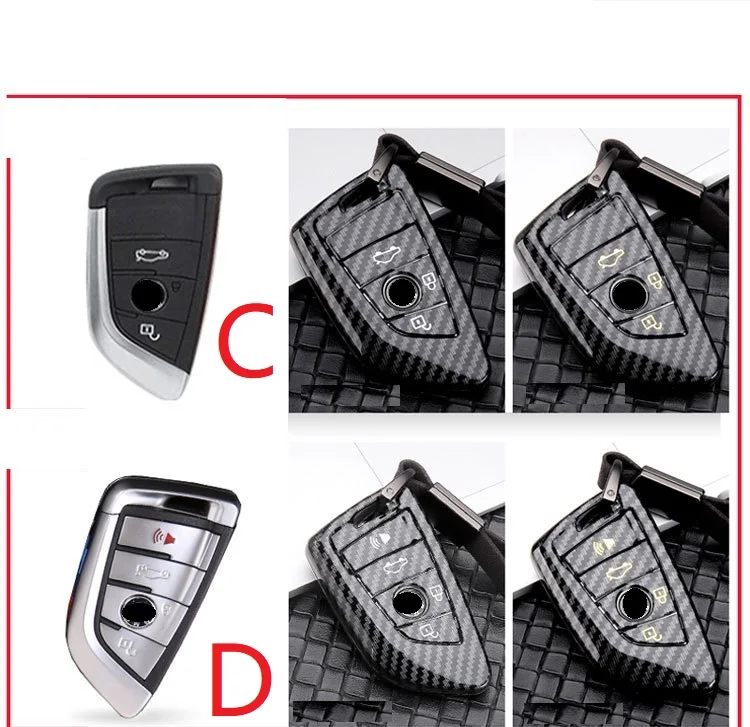 Glossy Carbon fiber ABS Car Key Case Fob Cover ForBMW X1 X5 X6 F15 F16 F48 BMW 1 / 2 Series Plating Remote Controller Key Bag
Glossy Carbon fiber ABS Car Key Case Fob Cover ForBMW X1 X5 X6 F15 F16 F48 BMW 1 / 2 Series Plating Remote Controller Key Bag