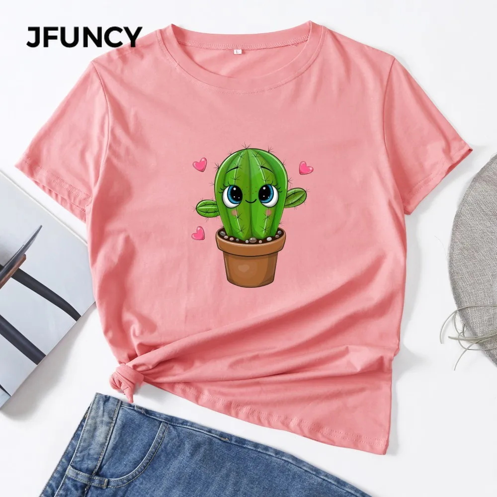 JFUNCY размера плюс 100% хлопок Летние женские футболки 2020 Vogue кактус печатные футболки и топы в стиле кэжуал с коротким рукавом женская футболка
JFUNCY размера плюс 100% хлопок Летние женские футболки 2020 Vogue кактус печатные футболки и топы в стиле кэжуал с коротким рукавом женская футболка