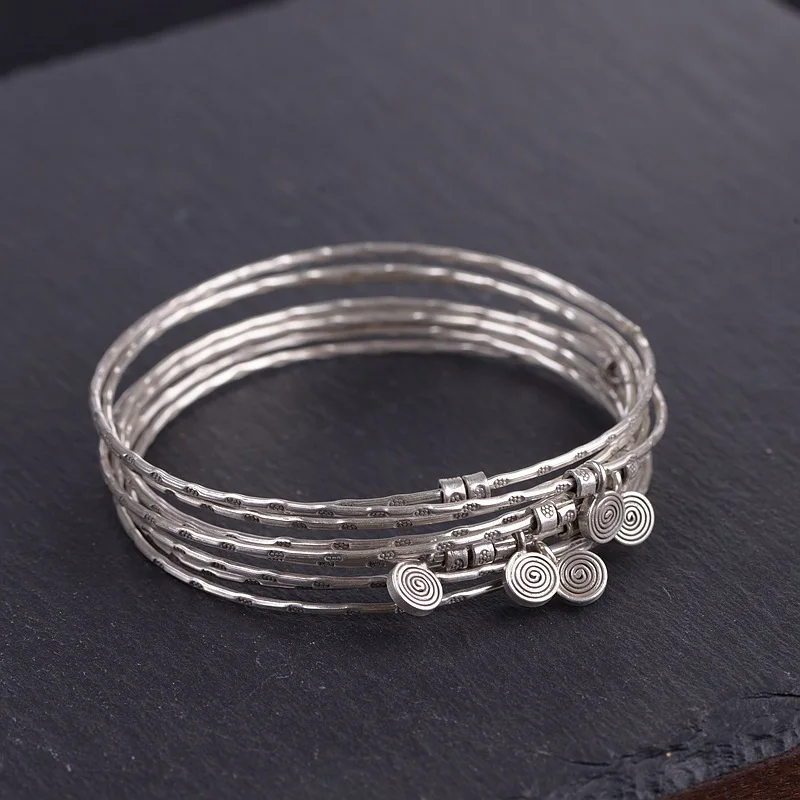FNJ 9 circle Wrap Bangle 925 Silver 57mm Original pure S925 Sterling Silver Bangles for Women Fine Jewelry Tassel Round Charm
FNJ 9 circle Wrap Bangle 925 Silver 57mm Original pure S925 Sterling Silver Bangles for Women Fine Jewelry Tassel Round Charm