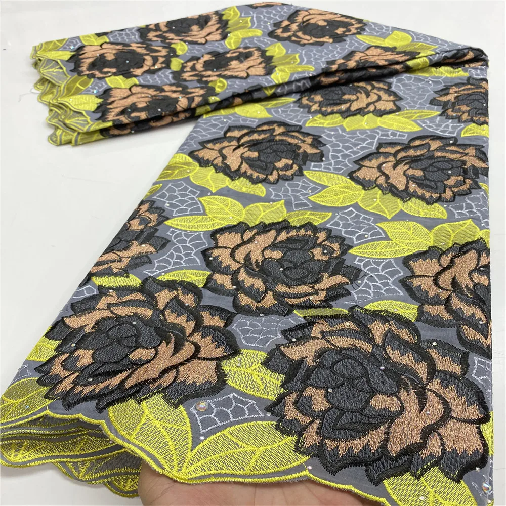 Yellow Swiss Voile Ties in Switzerland High Quality Embroidered Dubai Stones African Cotton Lace Fabrics For Wedding QF3587B-5
Yellow Swiss Voile Ties in Switzerland High Quality Embroidered Dubai Stones African Cotton Lace Fabrics For Wedding QF3587B-5