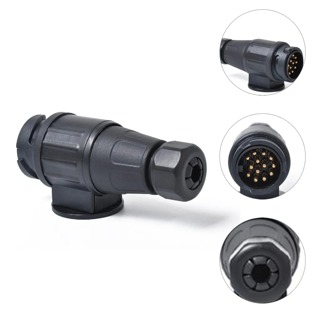 Black 12V 13 Pin Euro Plug Caravan Towing Trailer Electric Socket Plug Connector Vehicle Additional Trailer 4.7*12.2*5.8cm
Black 12V 13 Pin Euro Plug Caravan Towing Trailer Electric Socket Plug Connector Vehicle Additional Trailer 4.7*12.2*5.8cm