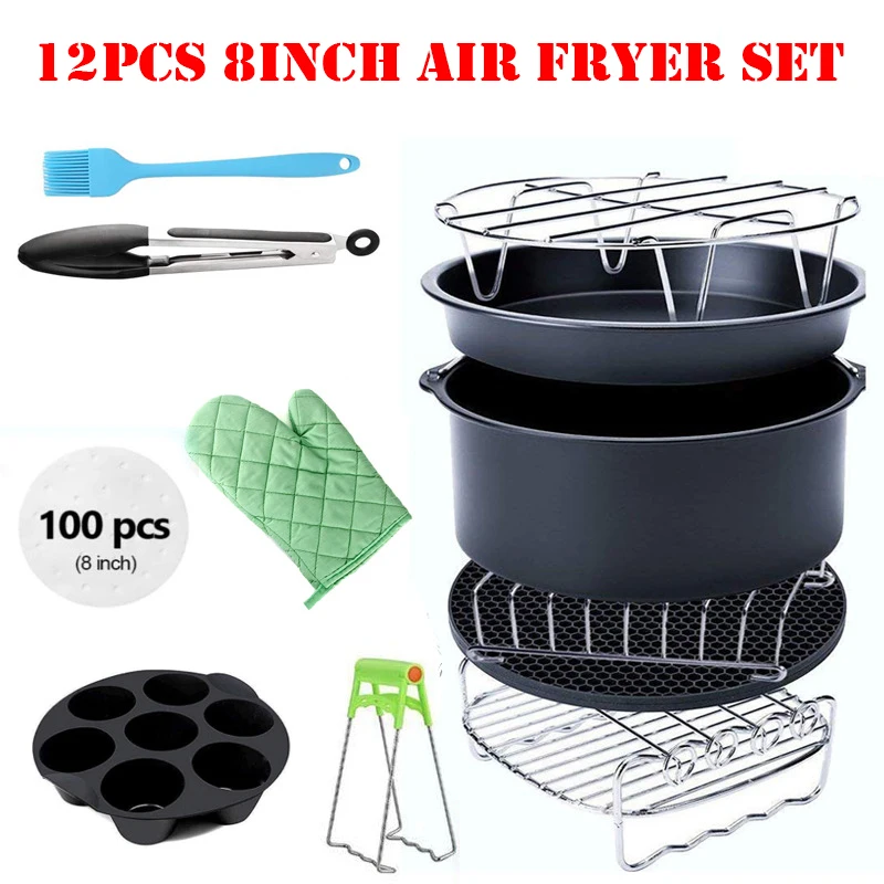 12 шт. аксессуары для воздушной фритюрницы 8 дюймов подходит Airfryer 3 2-5.8QT корзина