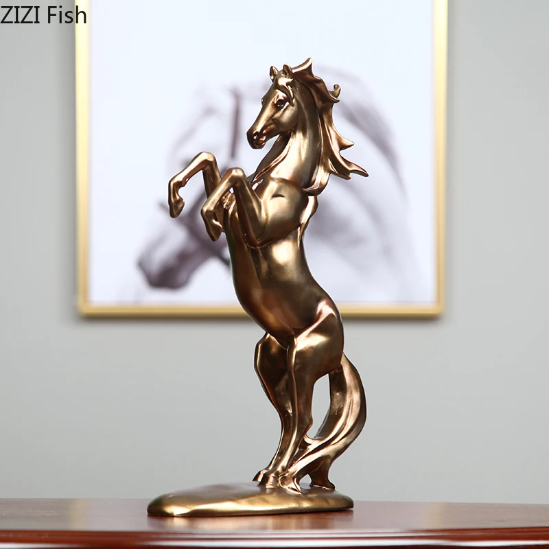 Creative Resin Golden Standing Horse Sculpture Crafts Porch Bookcase Decoration Art Simulation Animal Sculpture Home Decoration
Creative Resin Golden Standing Horse Sculpture Crafts Porch Bookcase Decoration Art Simulation Animal Sculpture Home Decoration