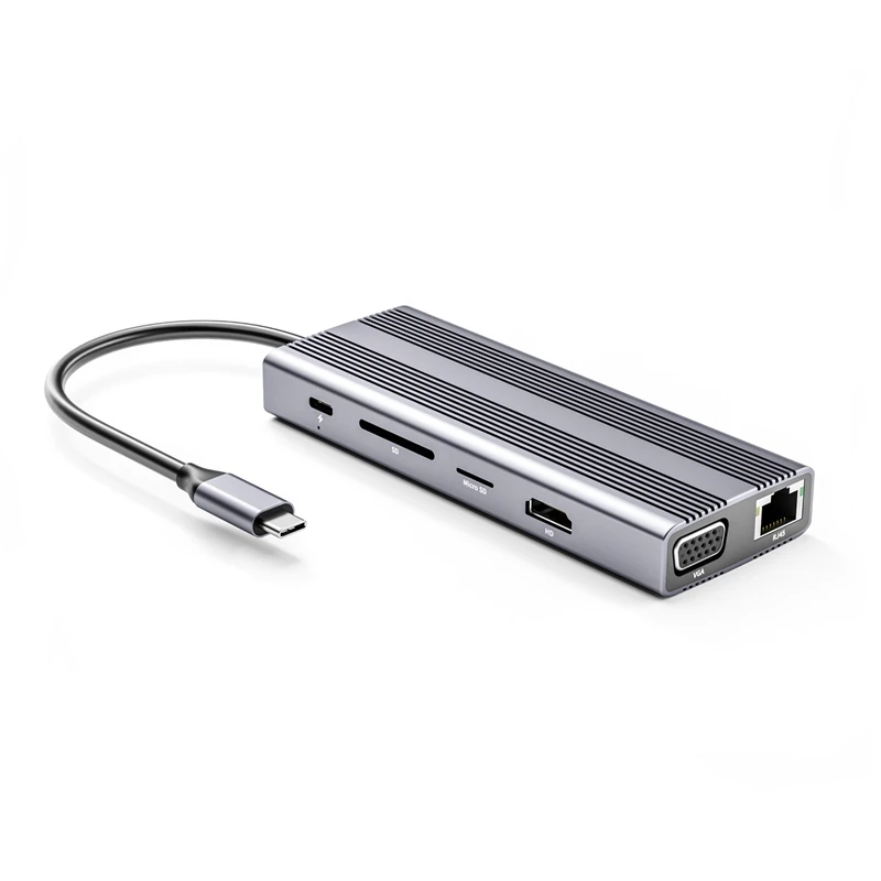 USB C Hub 12 in 1 TYPE-C Adapter with 4K HDMI-Compatible USB 3.0 2.0 PD USB-C Data Port Docking Station for Pro
USB C Hub 12 in 1 TYPE-C Adapter with 4K HDMI-Compatible USB 3.0 2.0 PD USB-C Data Port Docking Station for Pro