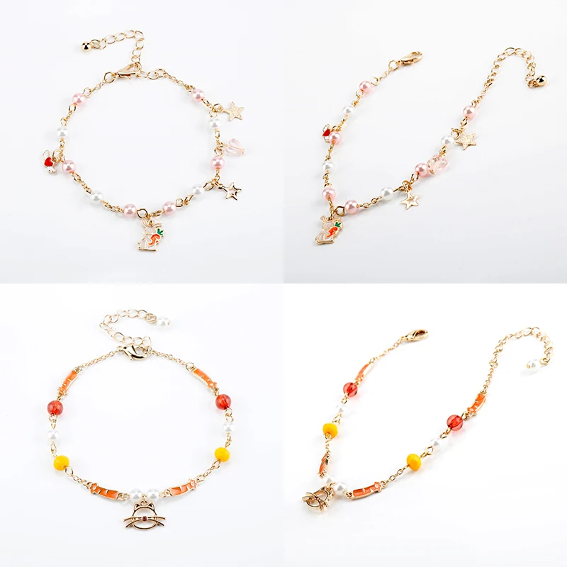 New Fashion Pearl Bracelet Cute Girl Romantic Rabbit Cat Star Dangle Simple Cartoon Bracelets For Women Jewelry
New Fashion Pearl Bracelet Cute Girl Romantic Rabbit Cat Star Dangle Simple Cartoon Bracelets For Women Jewelry