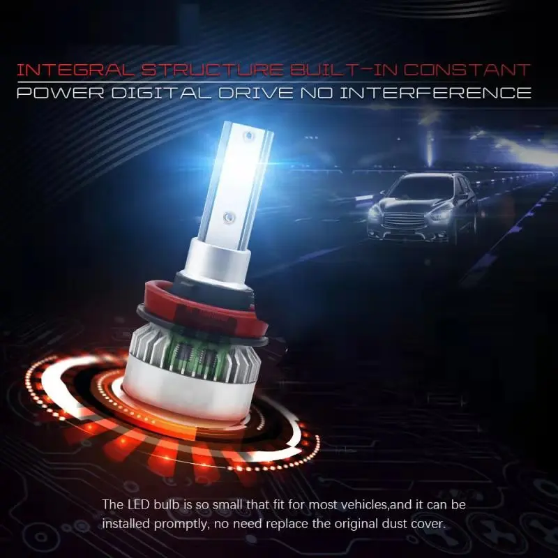 2Pcs LED Bulbs H8 H9 H11 6000K Car Lights 55W 10000LM 360 Degree Headlights Lamp Brighter Waterproof
2Pcs LED Bulbs H8 H9 H11 6000K Car Lights 55W 10000LM 360 Degree Headlights Lamp Brighter Waterproof