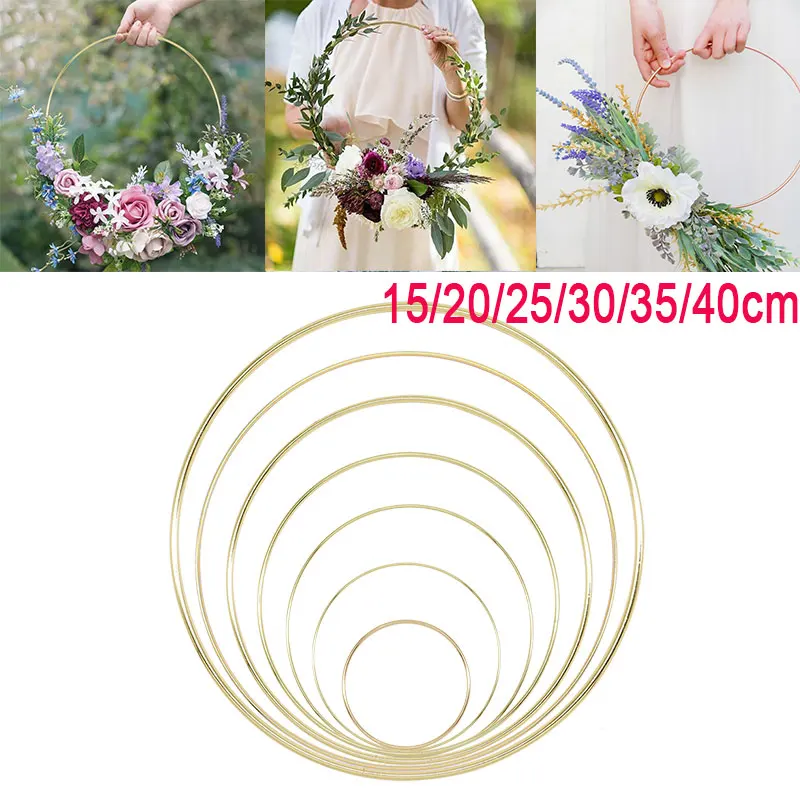 15/20/30/35/40cm Metal Hoops Home Door Gold Iron Metal Ring Wreath Wall Hanging Ornament Wedding Decoration Spring Party Decor
15/20/30/35/40cm Metal Hoops Home Door Gold Iron Metal Ring Wreath Wall Hanging Ornament Wedding Decoration Spring Party Decor