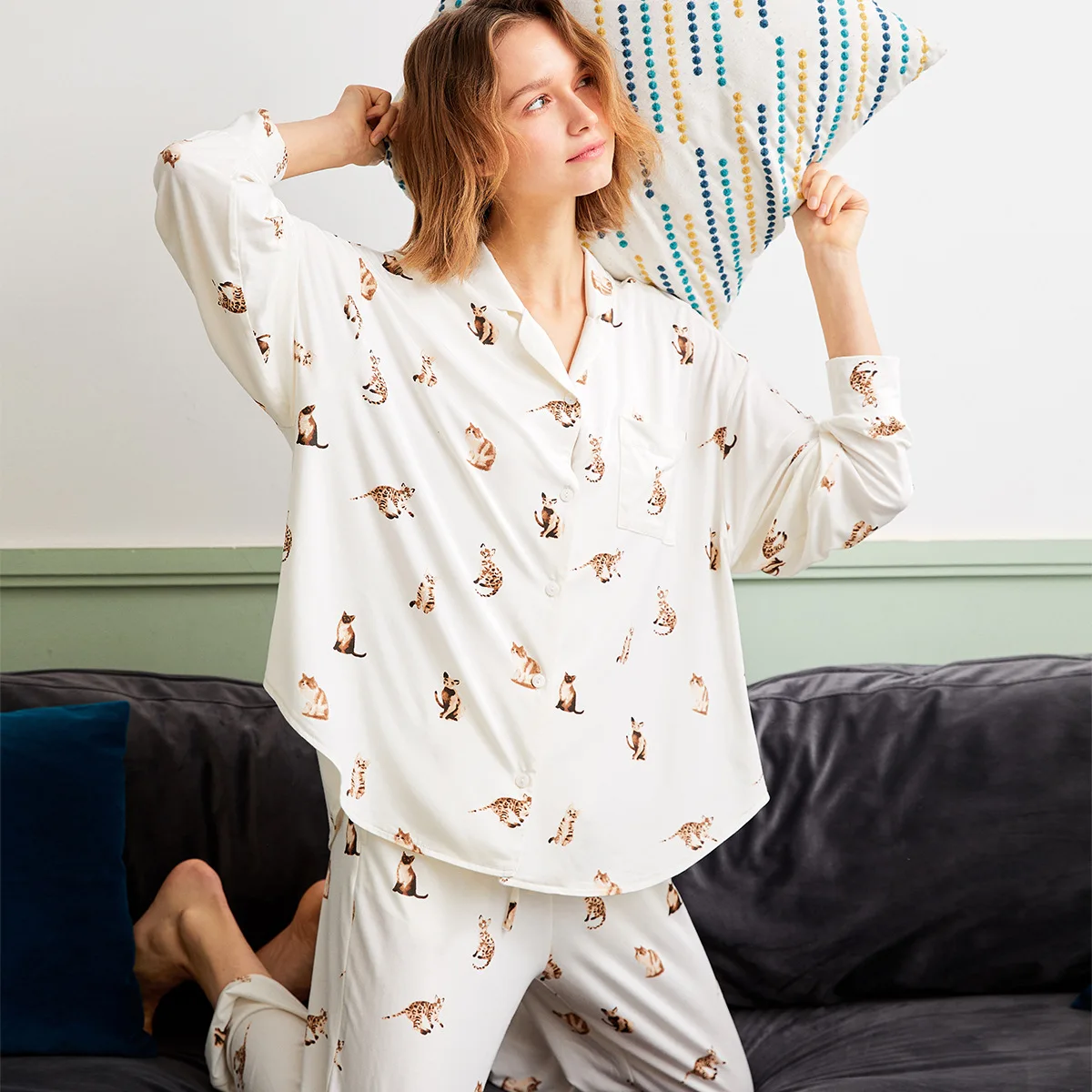 2023 Cotton Floral Printing Pajamas Long Sleeve Pyjamas Women Sexy Pijama Mujer Loungewear Home Clothes Sleep Set H902
2023 Cotton Floral Printing Pajamas Long Sleeve Pyjamas Women Sexy Pijama Mujer Loungewear Home Clothes Sleep Set H902