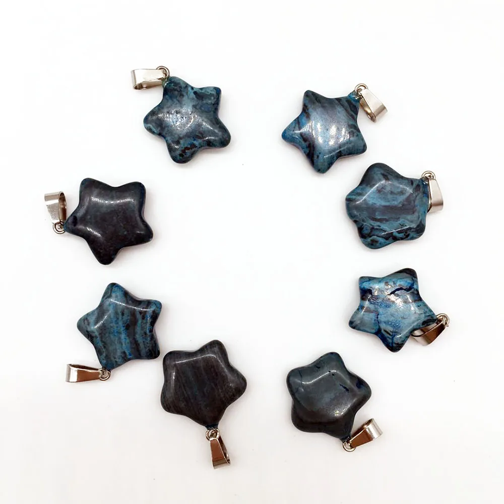 1pcs Blue stone natural stone quartz crystal pentagram star necklace pendant for Jewelry
1pcs Blue stone natural stone quartz crystal pentagram star necklace pendant for Jewelry