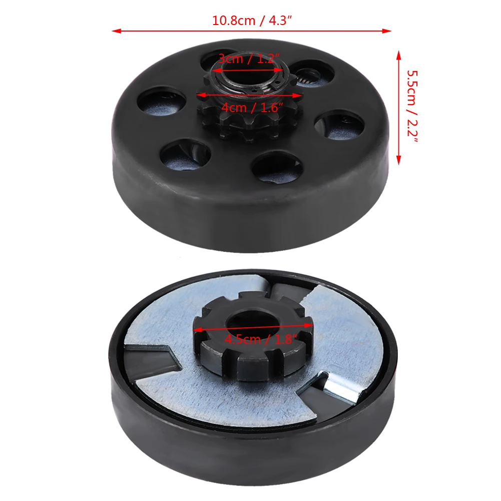 Centrifugal Clutch PBH540687 3/4" Bore 12 Tooth #35 Chain Screw Sets Fit For Go Kart Mini Bike 6.5HP Engines
Centrifugal Clutch PBH540687 3/4" Bore 12 Tooth #35 Chain Screw Sets Fit For Go Kart Mini Bike 6.5HP Engines