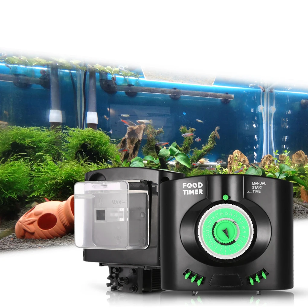 

WT-180A Automatic Aquarium Tank Automatic Fish Feeder Timer Food Feeding Plastic Fish Food Feeder Timer Automatic Feeder