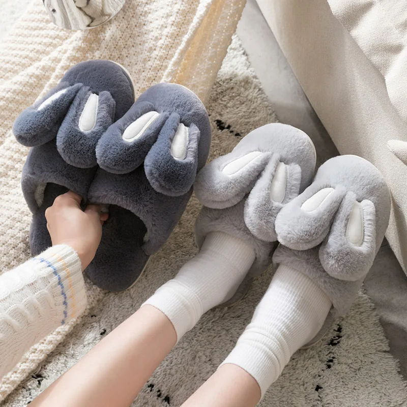 Winter Women Cute Rabbit Cotton Slippers Plush Warm Non-slip Outdoor Indoor Shoes Fluffy Women Slipper Home Soft Floor Shoes
Winter Women Cute Rabbit Cotton Slippers Plush Warm Non-slip Outdoor Indoor Shoes Fluffy Women Slipper Home Soft Floor Shoes