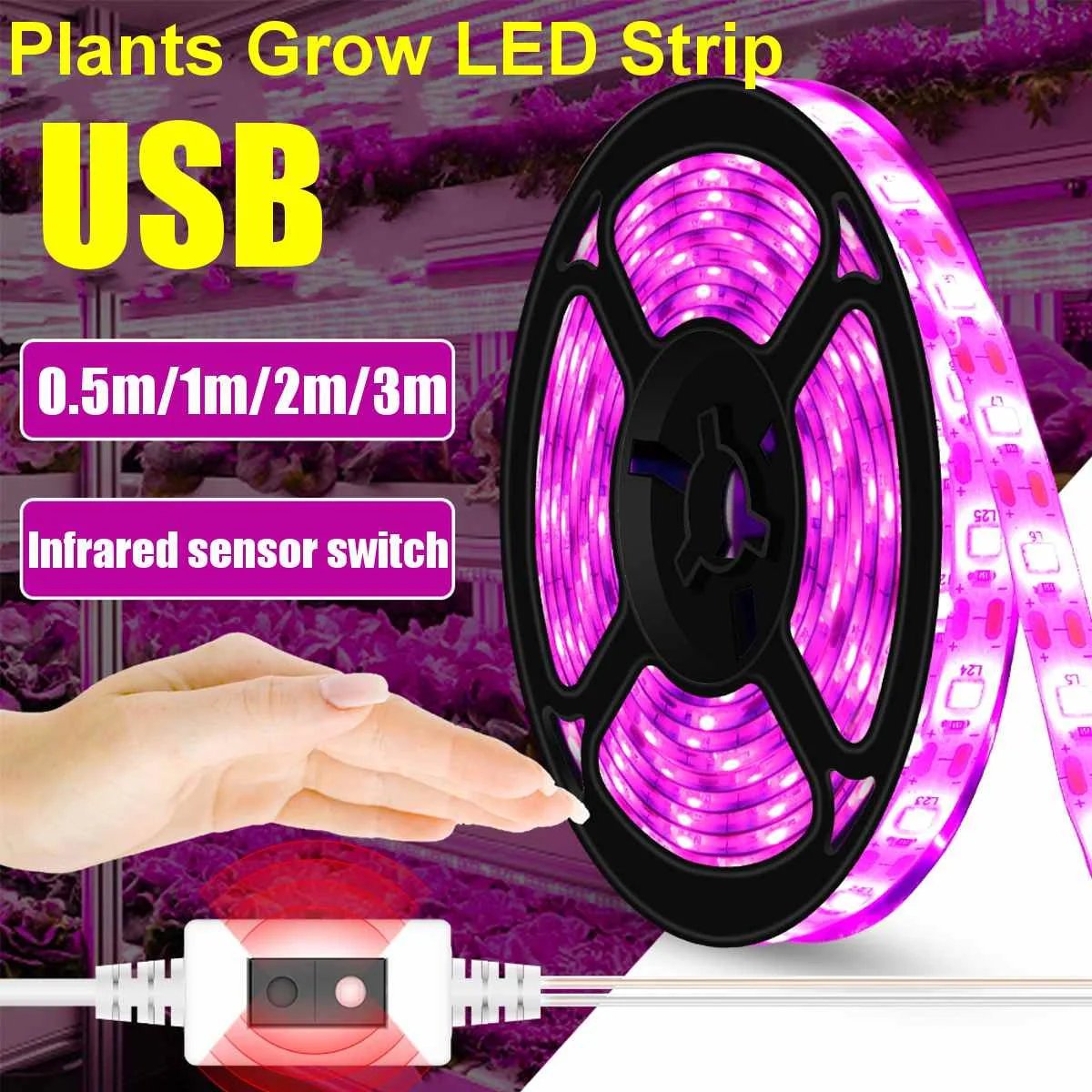 NEW USB Touch Switch Grow Lamp LED Phyto Growth Light Strip 0.5M 1M 2M 3M Full Spectrum LED Plant Lamp LED Waterproof Plant Lamp 
NEW USB Touch Switch Grow Lamp LED Phyto Growth Light Strip 0.5M 1M 2M 3M Full Spectrum LED Plant Lamp LED Waterproof Plant Lamp