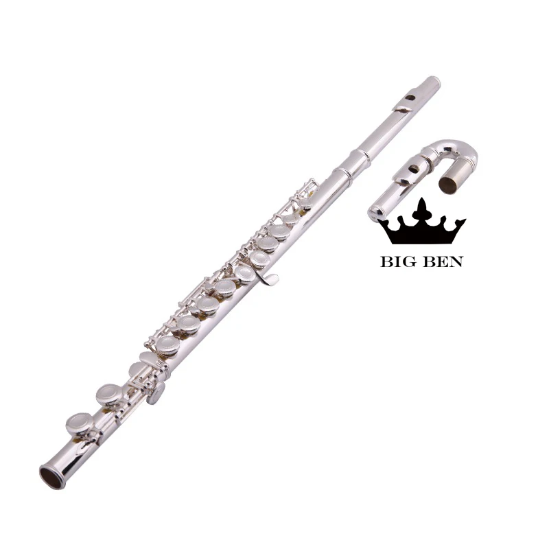 Universal nickel plated 16 hole C flute silver plated 16 Keys Closed-hole Silver Plated Elbow + Straight 2 Mouthpieces C Flute
Universal nickel plated 16 hole C flute silver plated 16 Keys Closed-hole Silver Plated Elbow + Straight 2 Mouthpieces C Flute