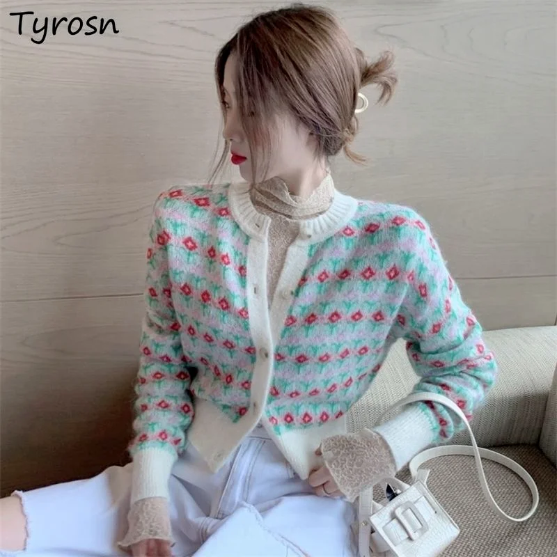 Кардиган женский укороченный, винтажный универсальный топ с цветочным принтом, шикарная Повседневная Уличная одежда в Корейском стиле, в стиле Харадзюку, Ins
Кардиган женский укороченный, винтажный универсальный топ с цветочным принтом, шикарная Повседневная Уличная одежда в Корейском стиле, в стиле Харадзюку, Ins