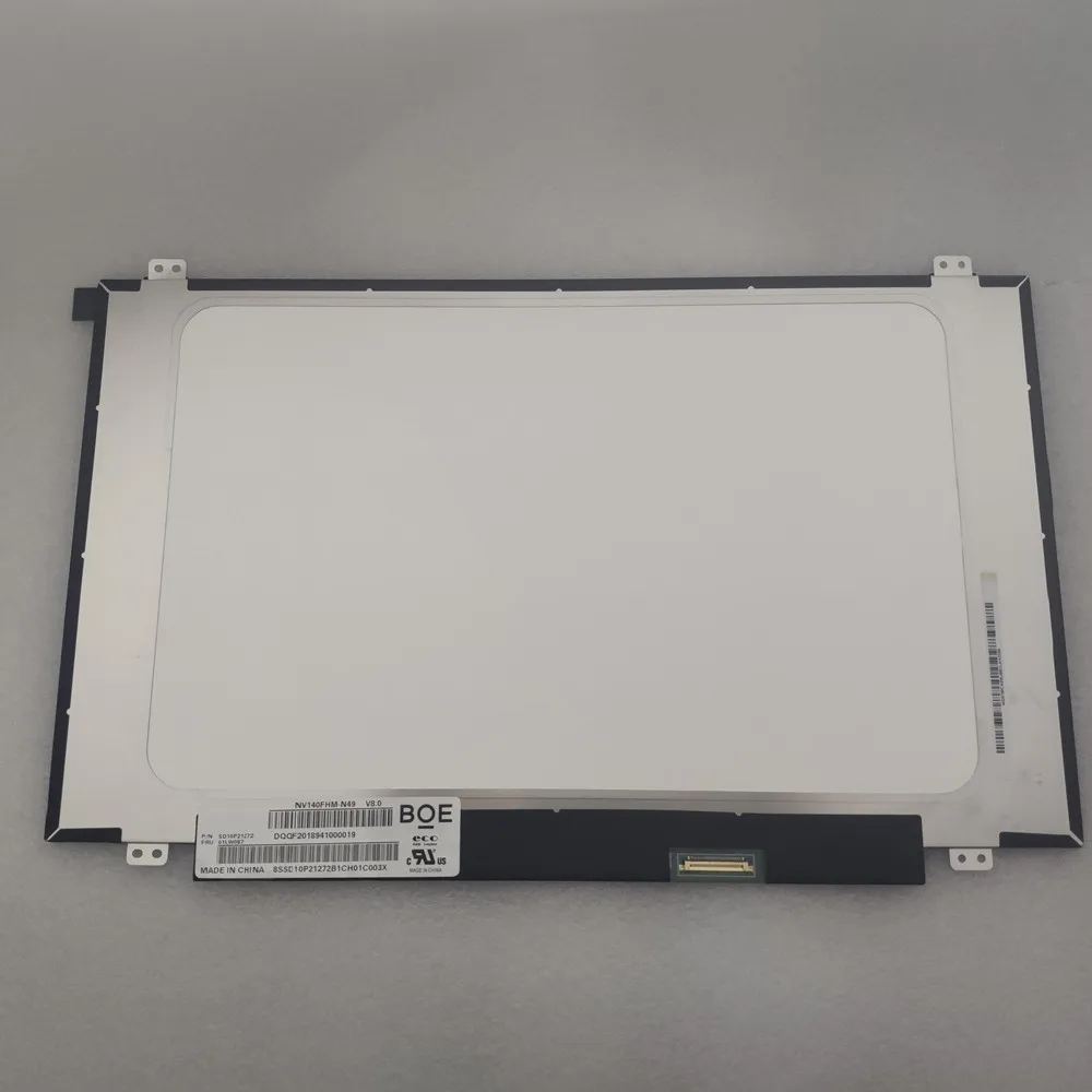 

ЖК-дисплей 14,0 дюйма IPS eDP с 30-контактным FHD светодиодным дисплеем, запасной экран NV140FHM-N49 B140HAN04.2 для Lenovo Thinkpad E480 E485 E490 E495