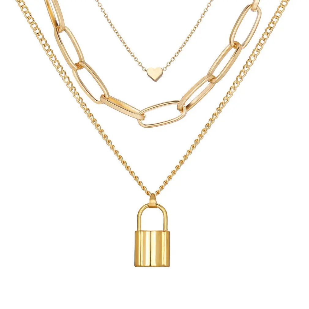 Simple Fashion Female Clavicle Pendant Peach Heart Multi-Layer Clavicle Neck Chain Necklace Heart-Shaped Pendant 
Simple Fashion Female Clavicle Pendant Peach Heart Multi-Layer Clavicle Neck Chain Necklace Heart-Shaped Pendant