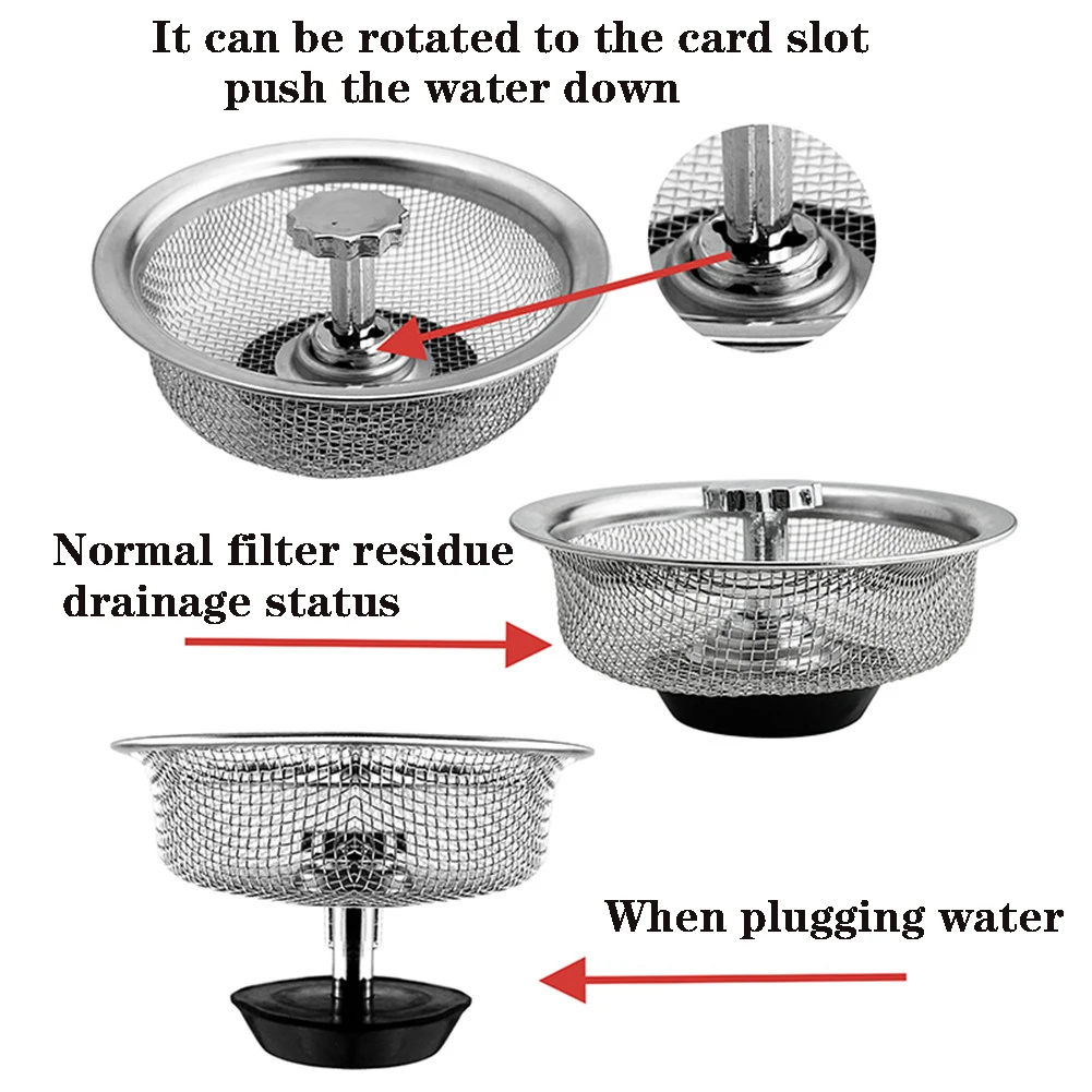 Stainless Steel Sink Strainer Waste Disposer Plug Leak Net Home Floor Drain Kitchen Slag Stopper Filter Durable Kitchen Tool
Stainless Steel Sink Strainer Waste Disposer Plug Leak Net Home Floor Drain Kitchen Slag Stopper Filter Durable Kitchen Tool