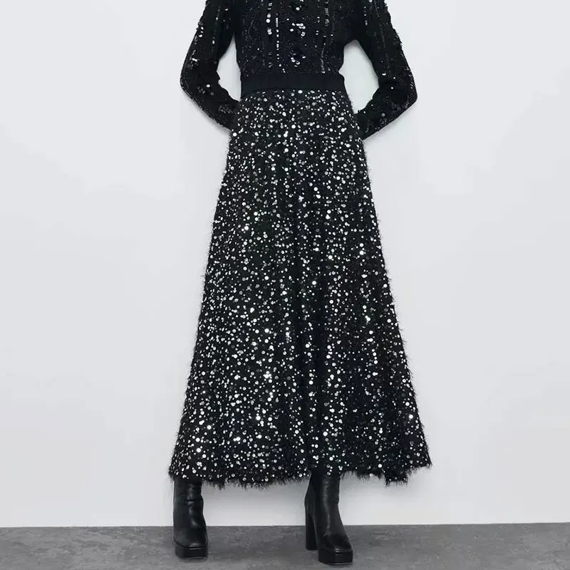 Nlzgmsj Za Women 2022 Spring Autumn Women Casual Sequin Skirts Women Elastic High Waist Party A-Line Pleated Skirt 202111
Nlzgmsj Za Women 2022 Spring Autumn Women Casual Sequin Skirts Women Elastic High Waist Party A-Line Pleated Skirt 202111