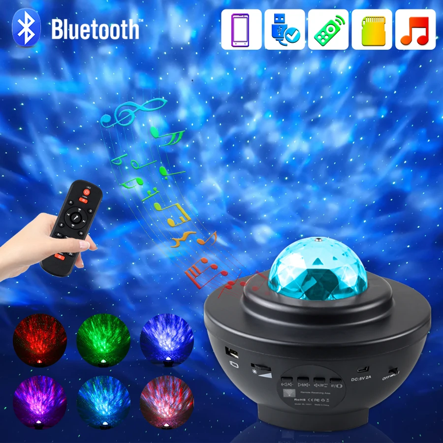 Laser LED Galaxy Projector Ocean Wave Starry Sky Projector Night Lights Xmas Gift Valentines Day Decor Lamp Bluetooth Nightlight
Laser LED Galaxy Projector Ocean Wave Starry Sky Projector Night Lights Xmas Gift Valentines Day Decor Lamp Bluetooth Nightlight