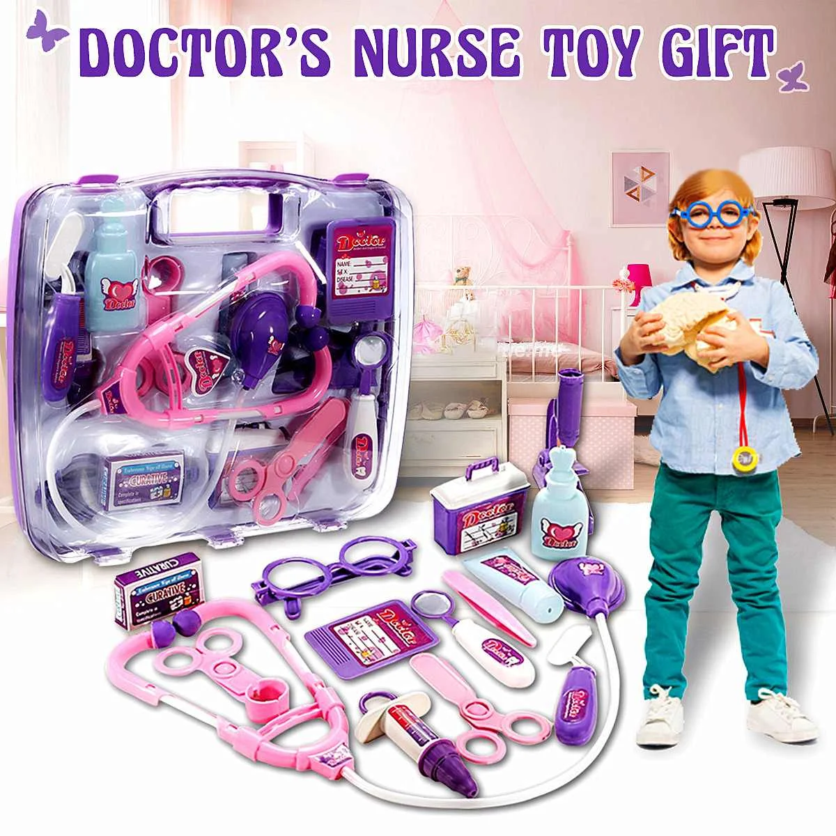 

Детские игрушки, ролевые игры, Набор доктора, медсестра, инъекция, медицинский комплект, ролевые игры, классические игрушки, имитация доктор...