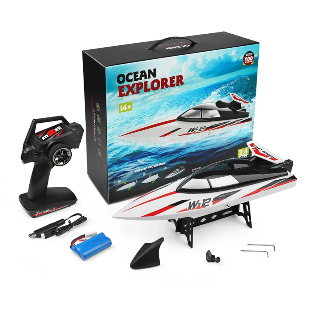 

WLtoys WL912-A RC Boat Self Righting High Speed Remote Control Boat for Pools and Lakes 35km/h 2.4GHz Racing Boats Toys for Kid