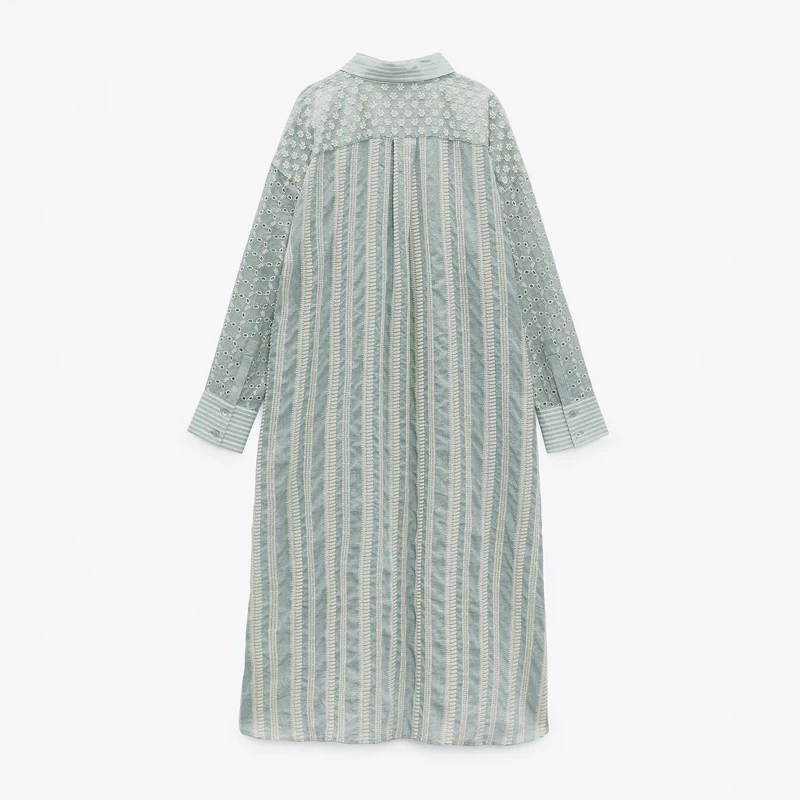 ZAAHOPop Nice Ms Summer Pop Green Floral Embroidery Shirts Vintage Patchwork Hollow Oversize Long Sleeve Robe Dresses
ZAAHOPop Nice Ms Summer Pop Green Floral Embroidery Shirts Vintage Patchwork Hollow Oversize Long Sleeve Robe Dresses