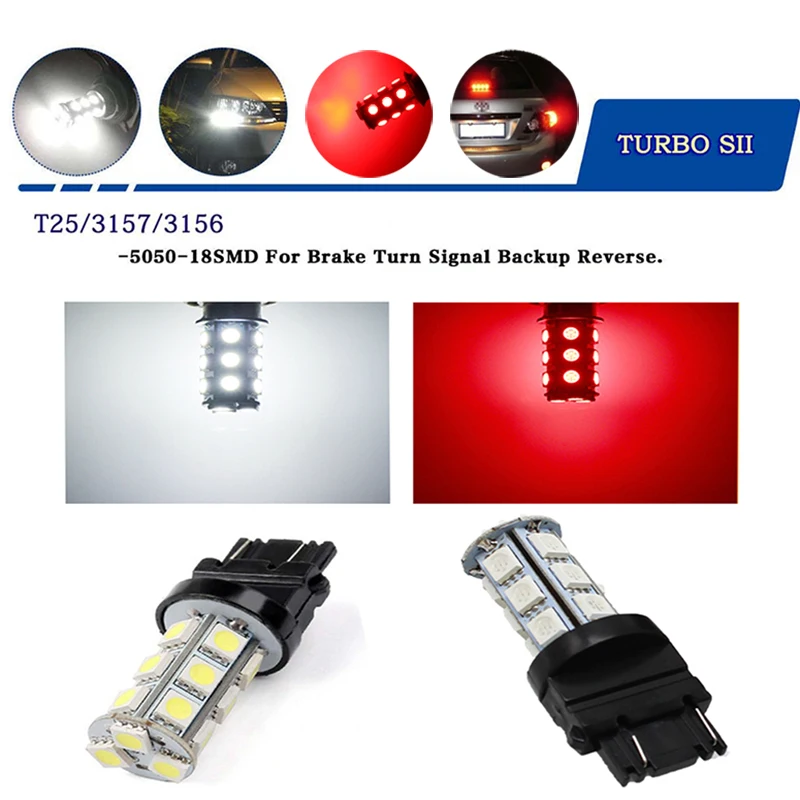 3157 3156 T25 светодиодный ная лампа белый и красный свет 18 SMD СВЕТОДИОДНЫЙ указателя